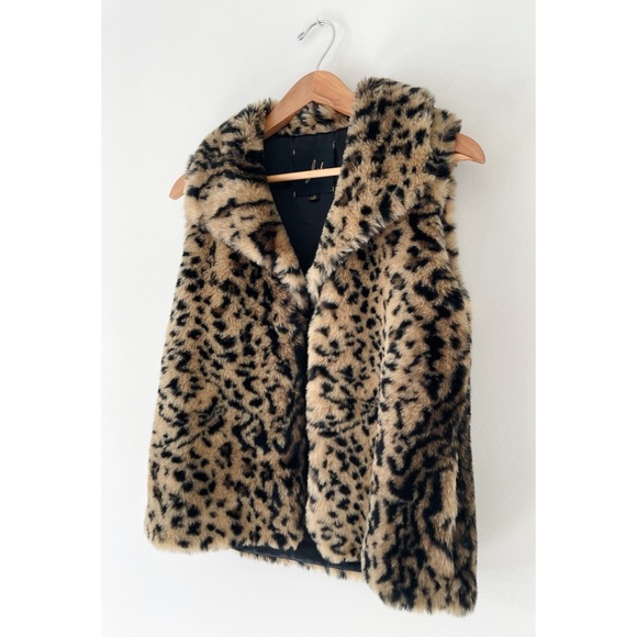 🐆 JACK by BB Dakota Fayola Leopard Faux Fur Vest 🌼 - Picture 9 of 16